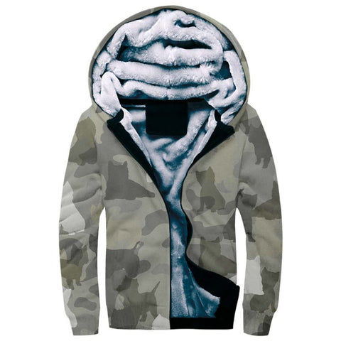 West Highland White Terrier Camo Fleece Hoodie