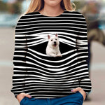 West Highland White Terrier - Stripe - Premium Sweater