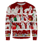 White Poodle - Snow Christmas - Premium Sweater