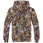 Wirehaired Pointing Griffon Full Face Fleece Hoodie