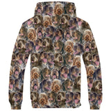 Wirehaired Pointing Griffon Full Face Fleece Hoodie