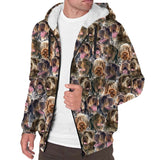 Wirehaired Pointing Griffon Full Face Fleece Hoodie