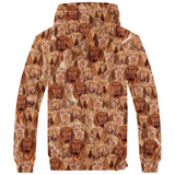 Wirehaired Vizsla Full Face Fleece Hoodie