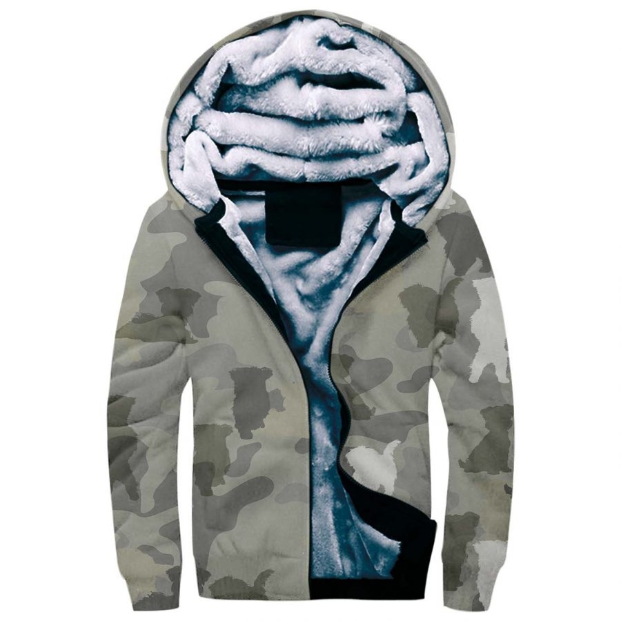 Yorkipoo Camo Fleece Hoodie