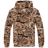 Yorkshire Terrier Full Face Fleece Hoodie