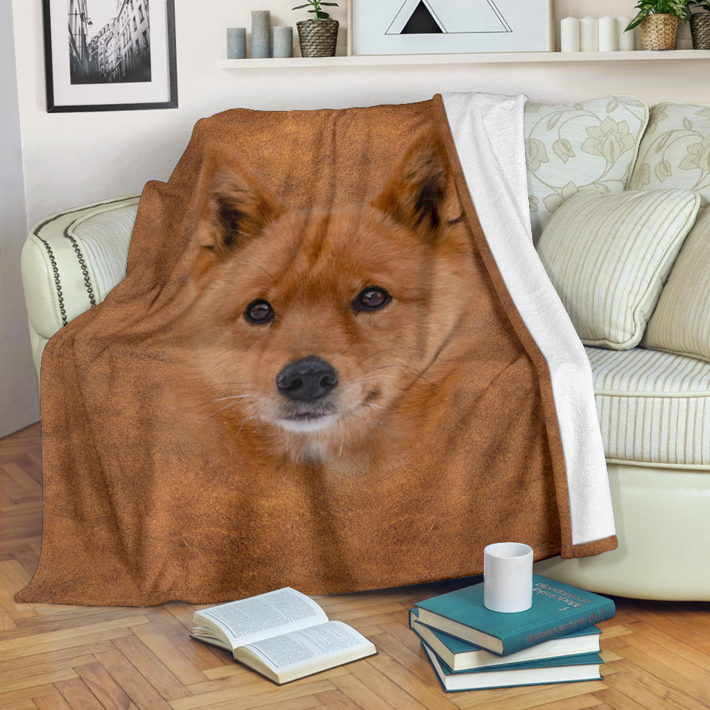 Finnish Spitz Face Hair Blanket