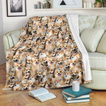 Welsh Corgi Full Face Blanket