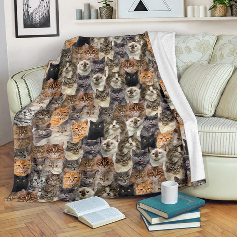 Cat Full Face Blanket