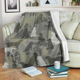 Labrador Retriever Camo Blanket