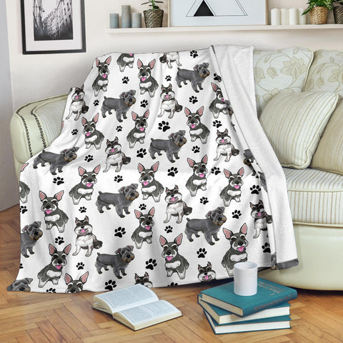 Schnauzer Paw Blanket