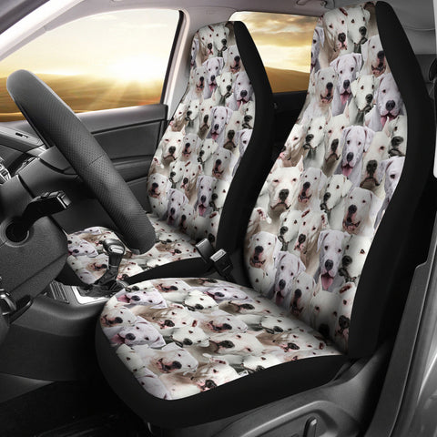 Dogo Argentino Full Face Car Seat Covers