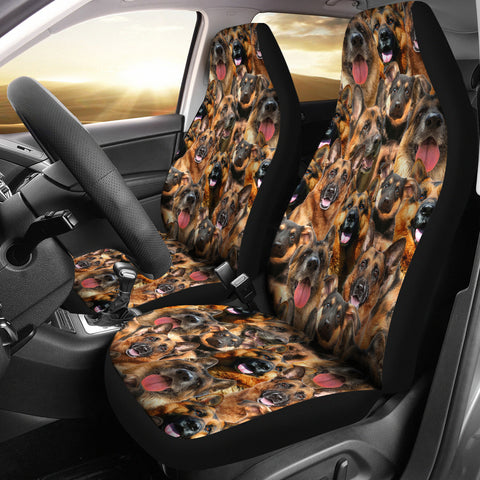 German Shepherd Full Face Car Seat Covers