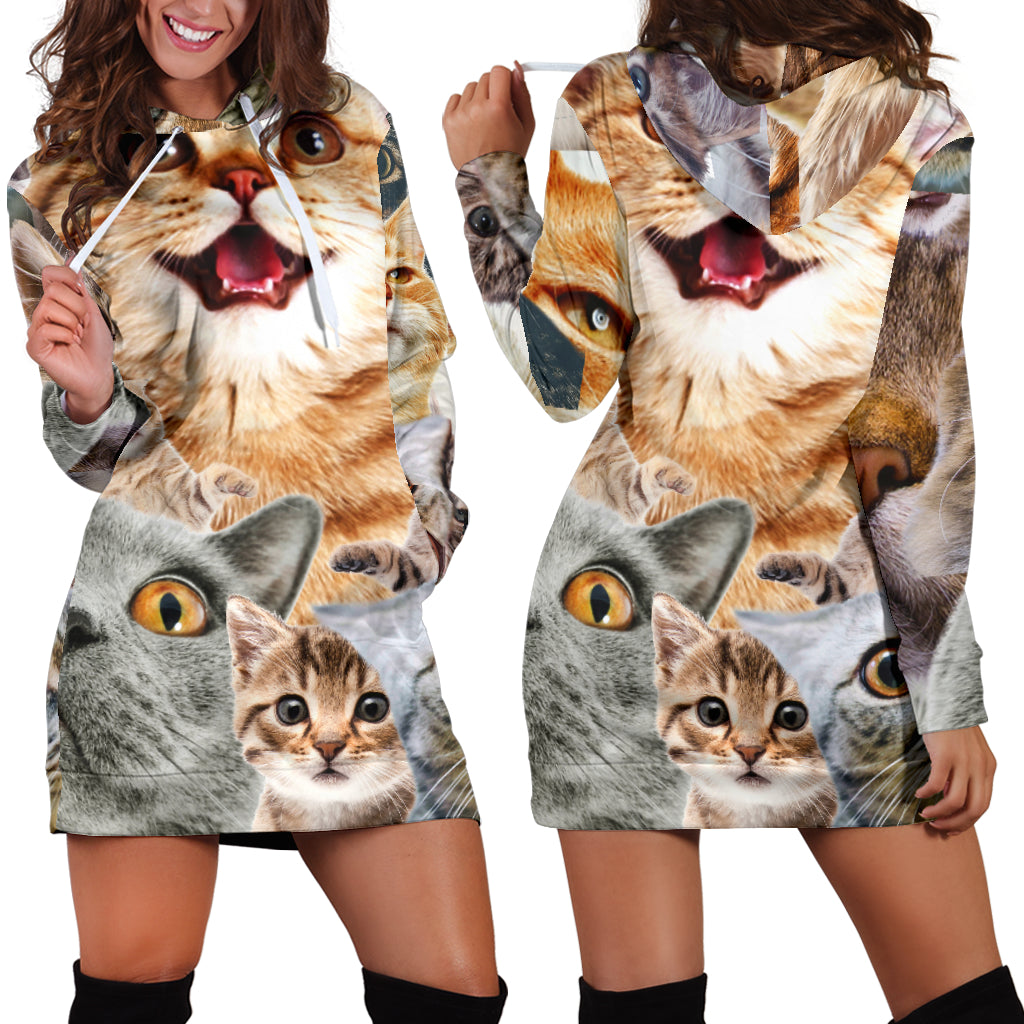 Cat - Women's Hoodie Dress