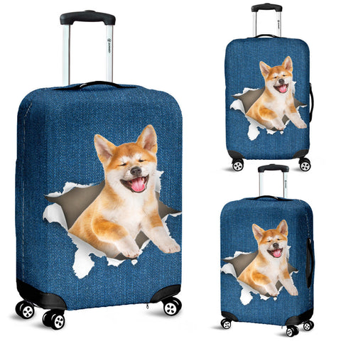 Akita Torn Paper Luggage Covers