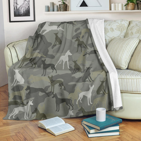 Ibizan Hound Camo Blanket