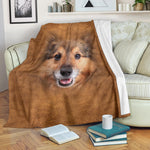 Shetland Sheepdog Face Hair Blanket