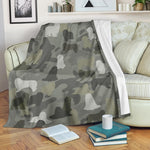 Bearded Collie Camo Blanket