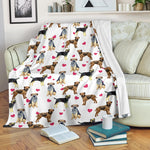 Border Terrier Heart Blanket