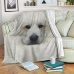 Great Pyrenees Face Hair Blanket