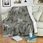 Miniature Pinscher Camo Blanket