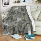 Miniature Pinscher Camo Blanket