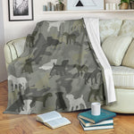 Border Terrier Camo Blanket