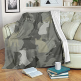 French Bulldog Camo Blanket