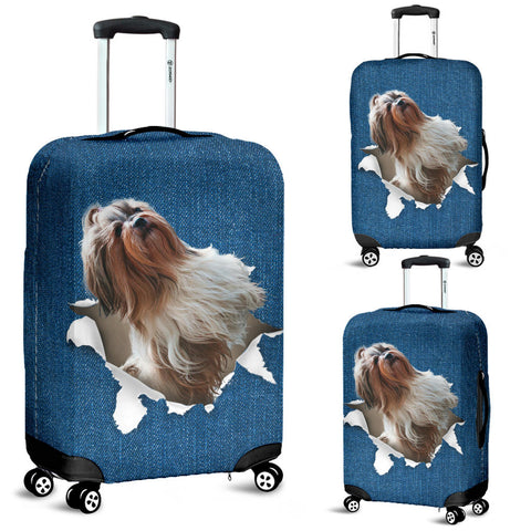 Shih Tzu Torn Paper Luggage Covers