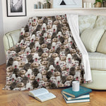 Bedlington Terrier Full Face Blanket