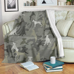 Doberman Pinscher Camo Blanket