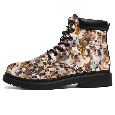 English Bulldog Full Face All-Season Boots