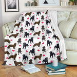 Flat Coated Retriever Heart Blanket