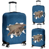 Owl Torn Paper Luggage Covers