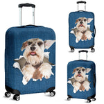 Schnauzer Torn Paper Luggage Covers