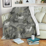 Jack Russell Terrier Camo Blanket