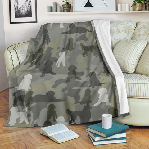 Portuguese Water Dog Camo Blanket