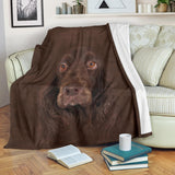 Field Spaniel Face Hair Blanket