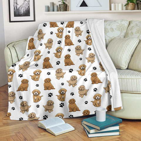 Goldendoodle Paw Blanket