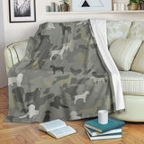 Wirehaired Pointing Griffon Camo Blanket