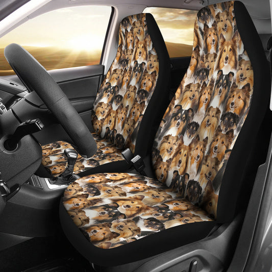 Shetland Sheepdog Full Face Car Seat Covers