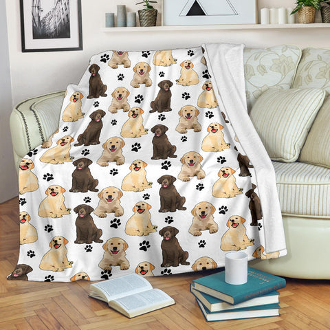 Labrador Paw Blanket