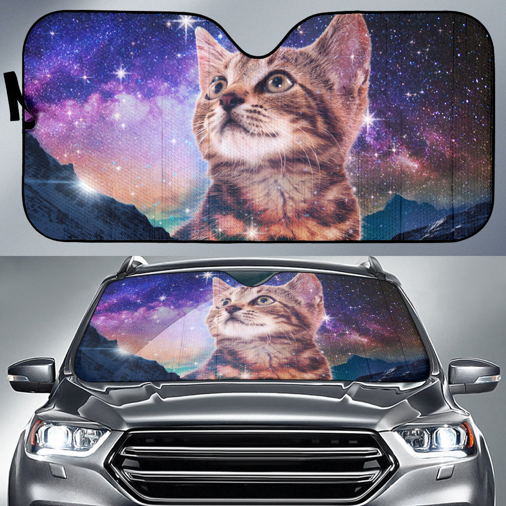 Cat Sky Night - Auto Sun Shades