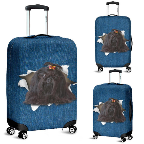 Shih Tzu Torn Paper Luggage Covers