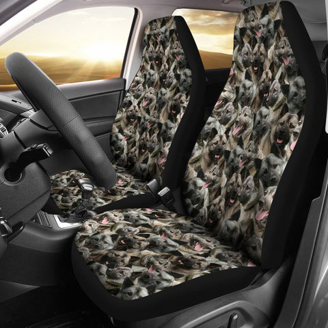 Norwegian Elkhound Full Face Car Seat Covers