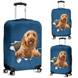 Goldendoodle Torn Paper Luggage Covers