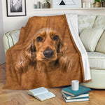 English Cocker Spaniel Face Hair Blanket