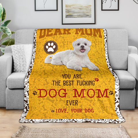 Maltese-Dog Mom Ever Blanket