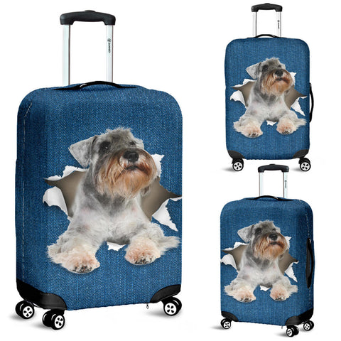 Schnauzer Torn Paper Luggage Covers