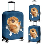 Pekingese Torn Paper Luggage Covers