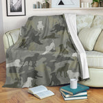 Bullmastiff Camo Blanket